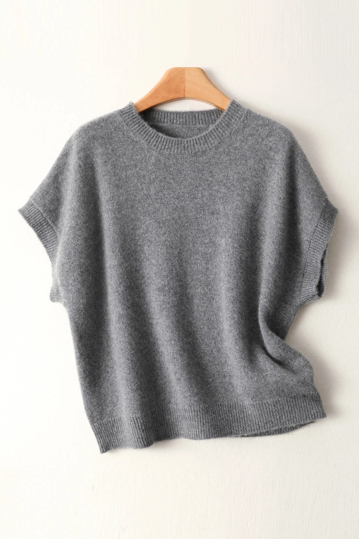 

Новая мода свободный осенне-зимний женский свитер жилет Роскошный трикотаж из 100% мериносовой шерсти однотонный пуловер женская одежда без рукавов топы