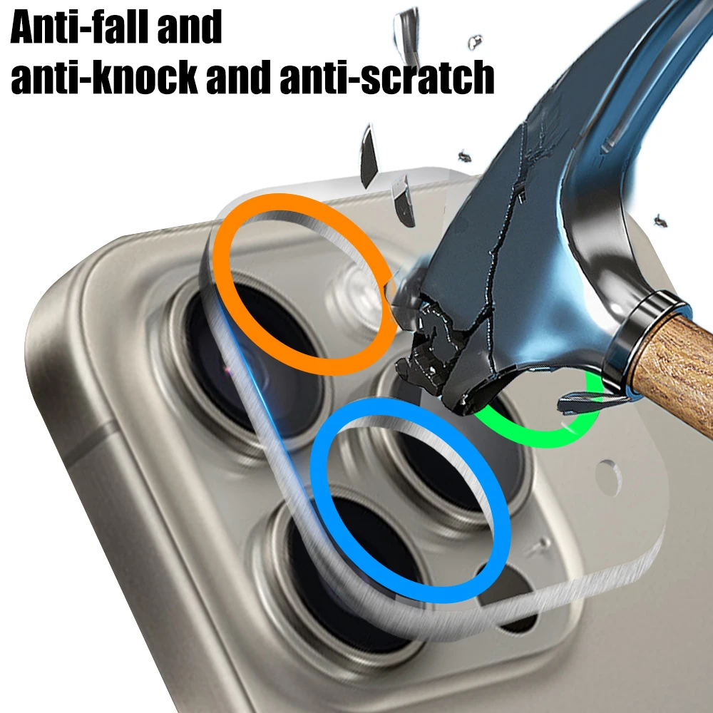 Luminous Camera Protector For iPhone 15 15Plus 15Pro Phones Back Lens Night Light Films Tempered Glass For iPhone 15 Pro MAX