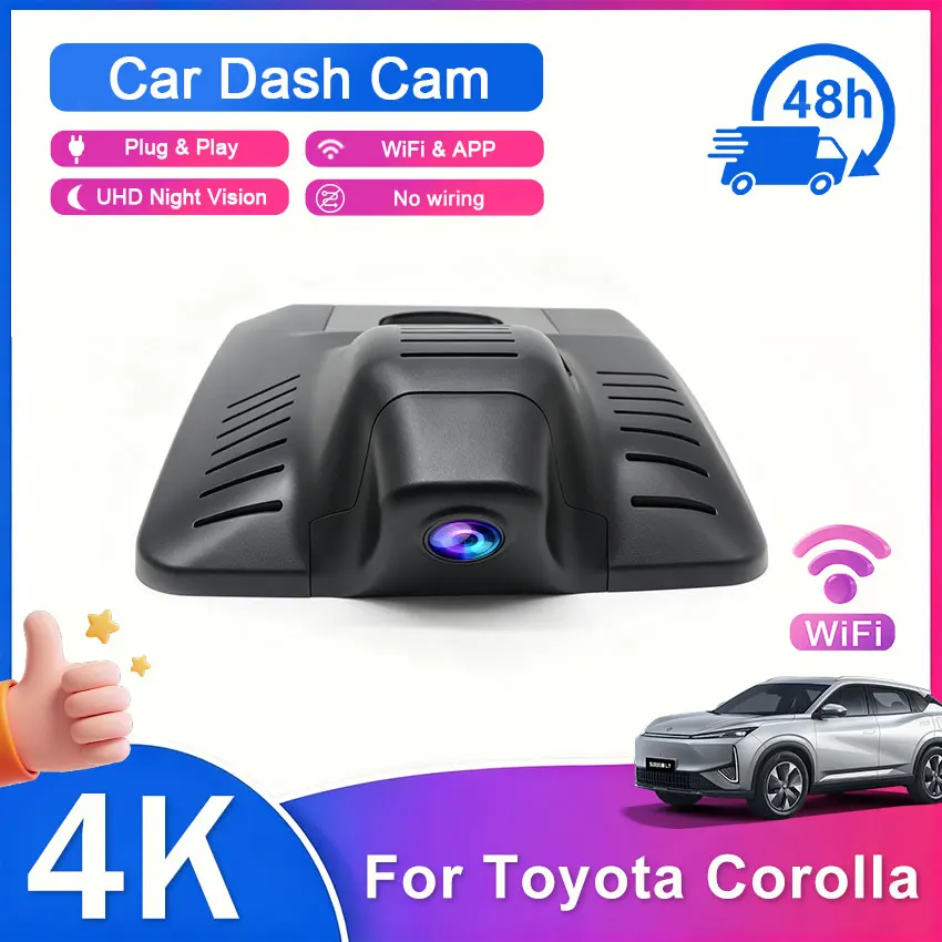 For Toyota Corolla 12th Gen 2019-2022 2023-2026 4K HD Dash Cam for Car Camera Recorder Dashcam WIFI Car Dvr Recording