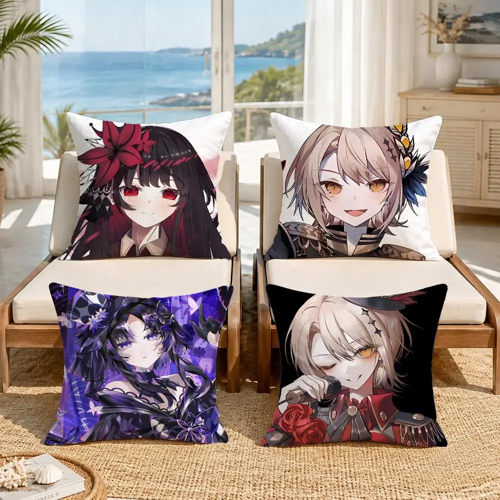 Magical Girl Witch Trials Cushion Cover Premium Skin‑Friendly Short Plush Pillow Cover, Airy Casual Cushion for Hotel Homestay
