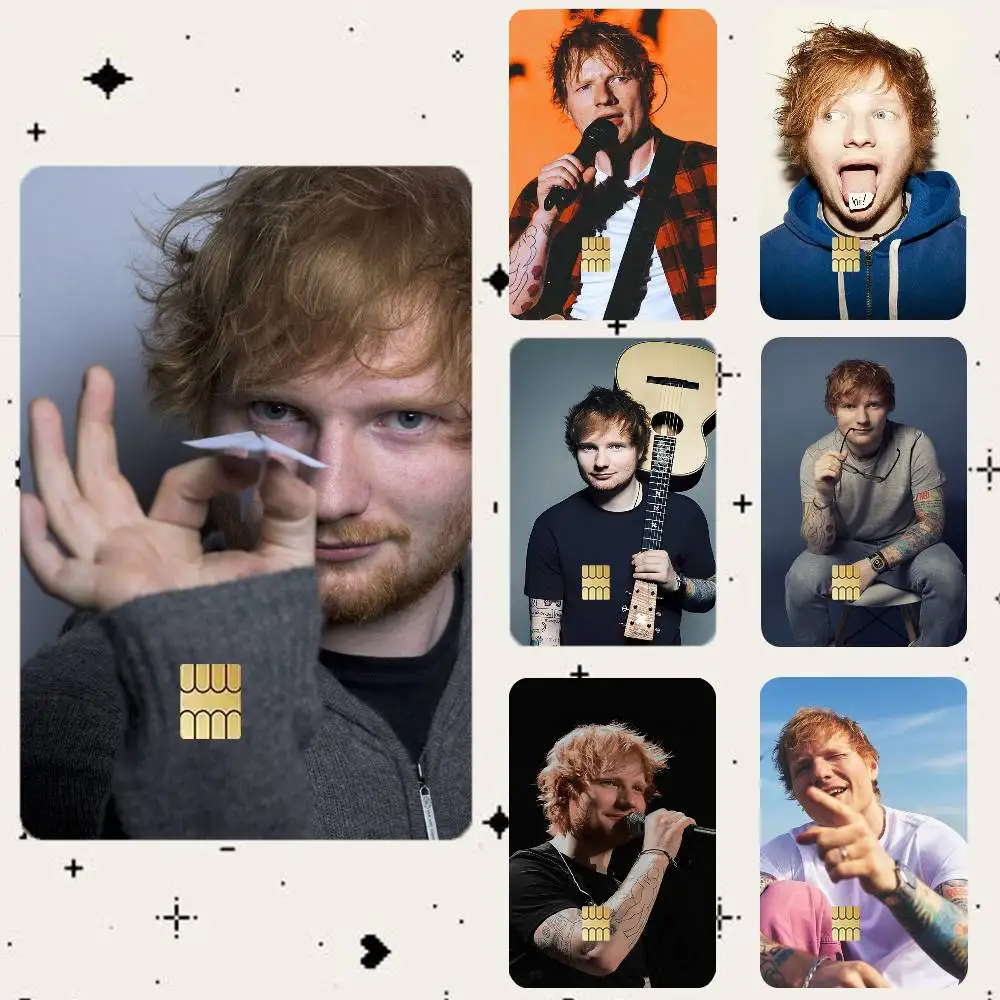 Ed S-Sheeran Waterproof Bank Card Sticker Skin for Credit Debit Chip Cards Decorative Cover Film