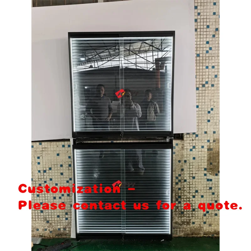 custom.Modern Metal Floor Lockable Trading Card Display with LED Light Adjustable Shelves Eco-friendly Wall Display Rac