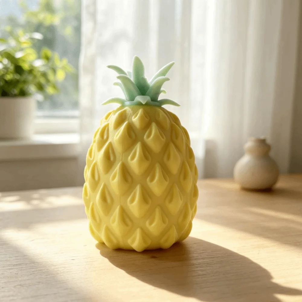 Realistic Pineapple Simulation Pineapple Squishy Soft Simulation Fruit Simulation Pineapple Squeeze Water Feeling