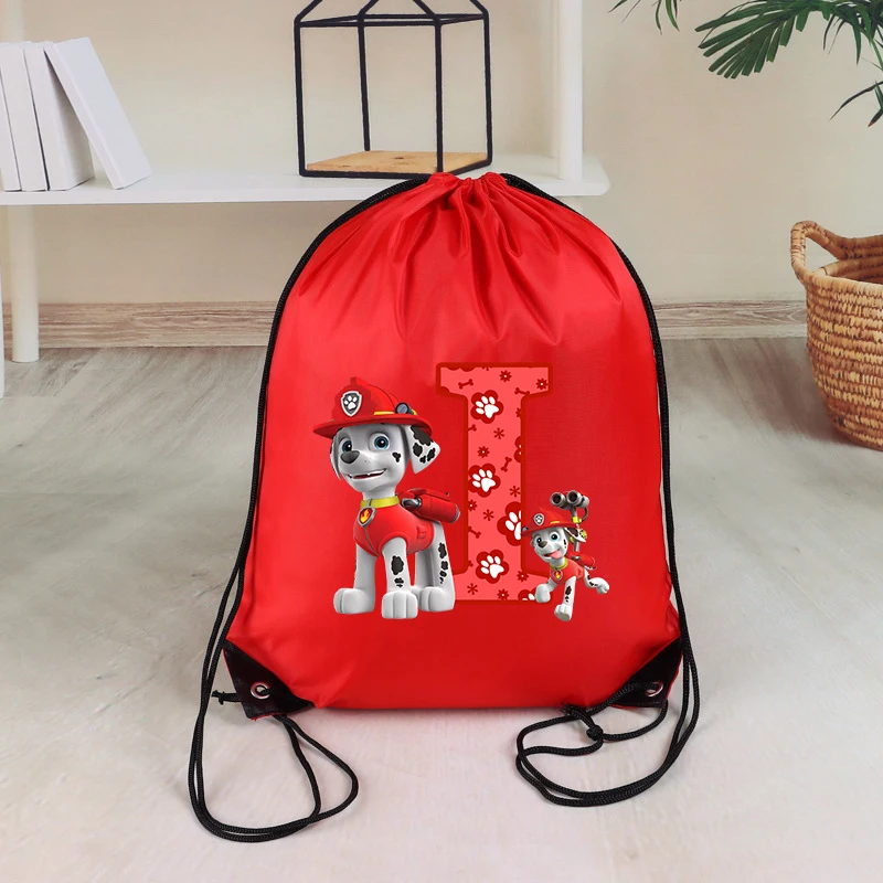 PAW Patrols Anime Printed Drawstring Bag Children Casual Accessories Cute Draw String Backpack Fashion Kawaii Storage Pouch Gift