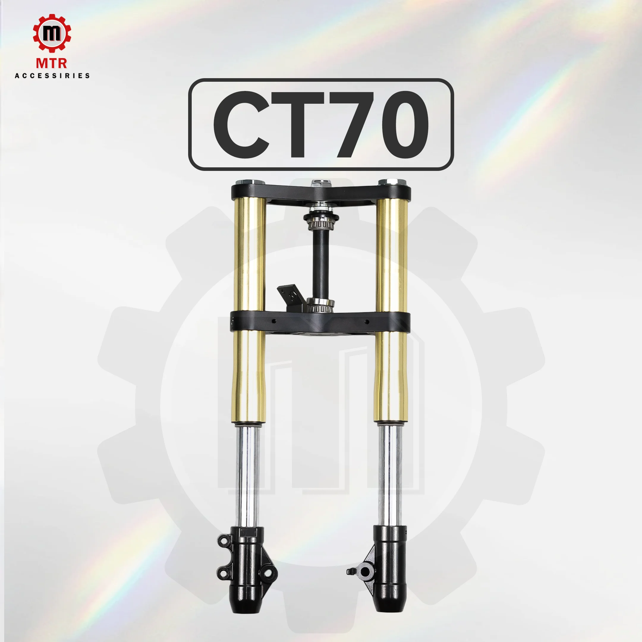 600mm Fork Kit DAX CT70 Golden Fork Black Clamp Hydraulic Shock Absorber Set DAX CT70 Parts Rebound Speed Unadjustable