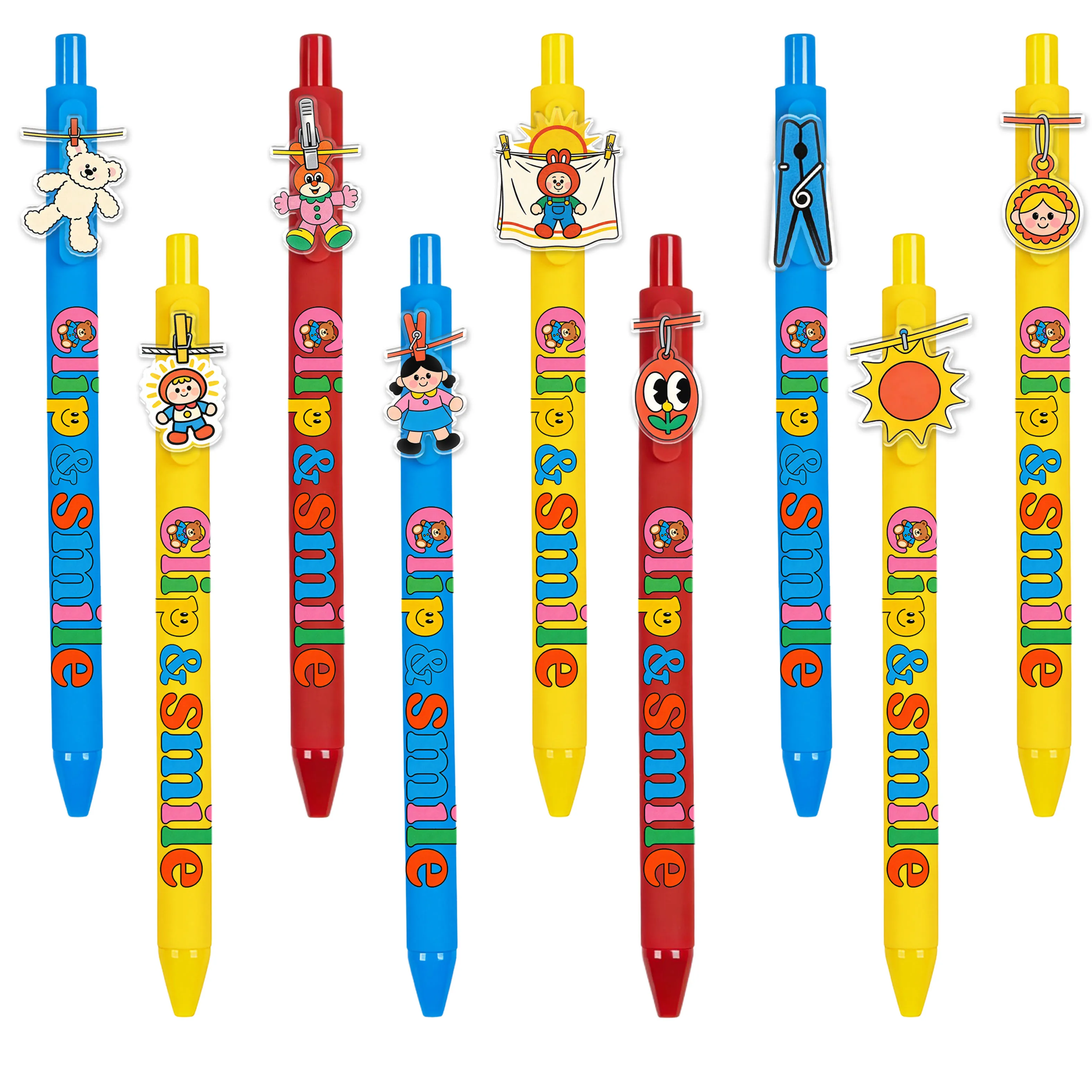 

Набор из 8/12 шариковых ручек «Улыбающаяся кукла», креативные ручки с подвесным дизайном в виде куклы, новинка к школе