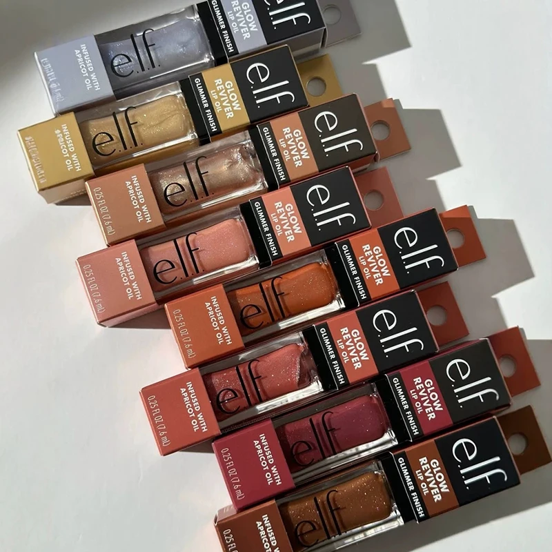 エルフパール光沢リップバームキャンディコード化されたブラシヘッドスタイル防水汚れ防止長期的な輝きシマー女性メイクアップ化粧品