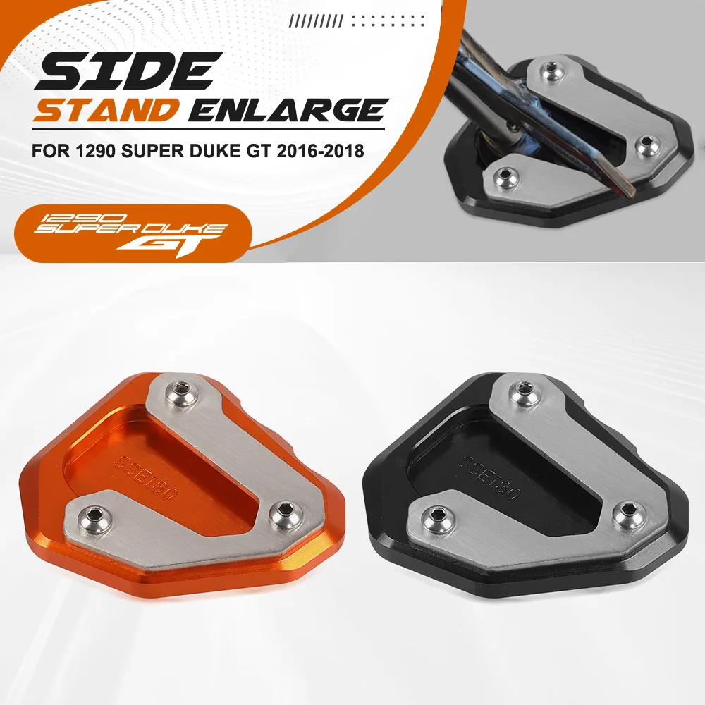 

For 1290 Super Duke GT Motorcycle 1290 Superduke R Kickstand Side Stand Pad Enlarge Extension Support Plate 2016 2017 2018