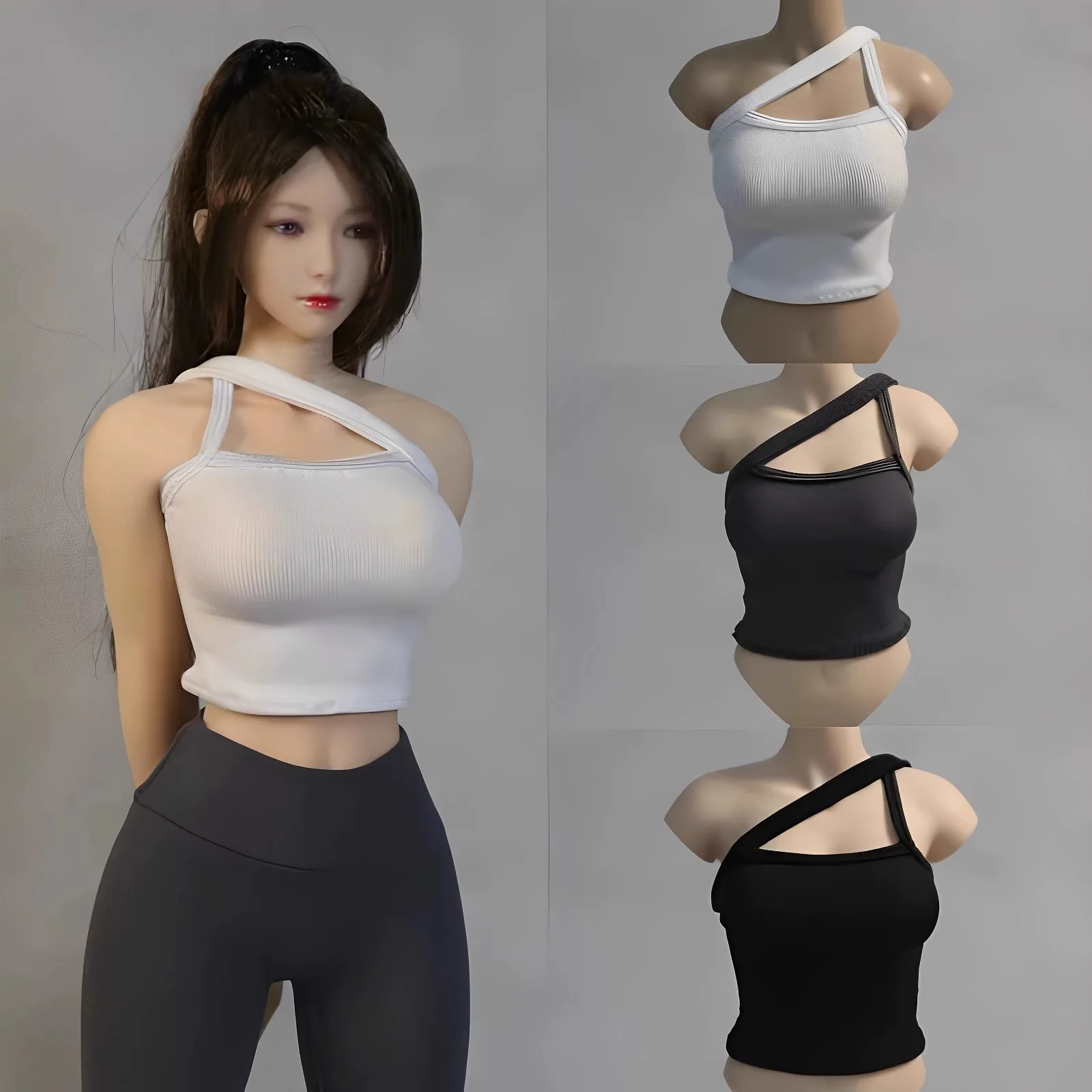 

DMTOYS DF073 1/6 Female Soldier Single Shoulder Camisole Vest Model Toy Fit 12'' Action Figure In Stock