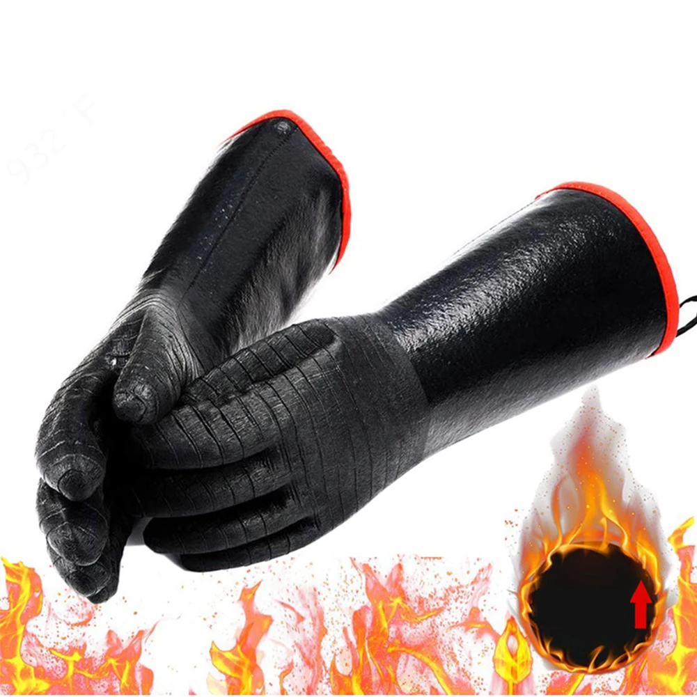 

Heatproof BBQ Gloves, Neoprene High Temperature Gloves for BBQ and Household Tasks, Heatproof up to 932 ℃, Easy to Clean