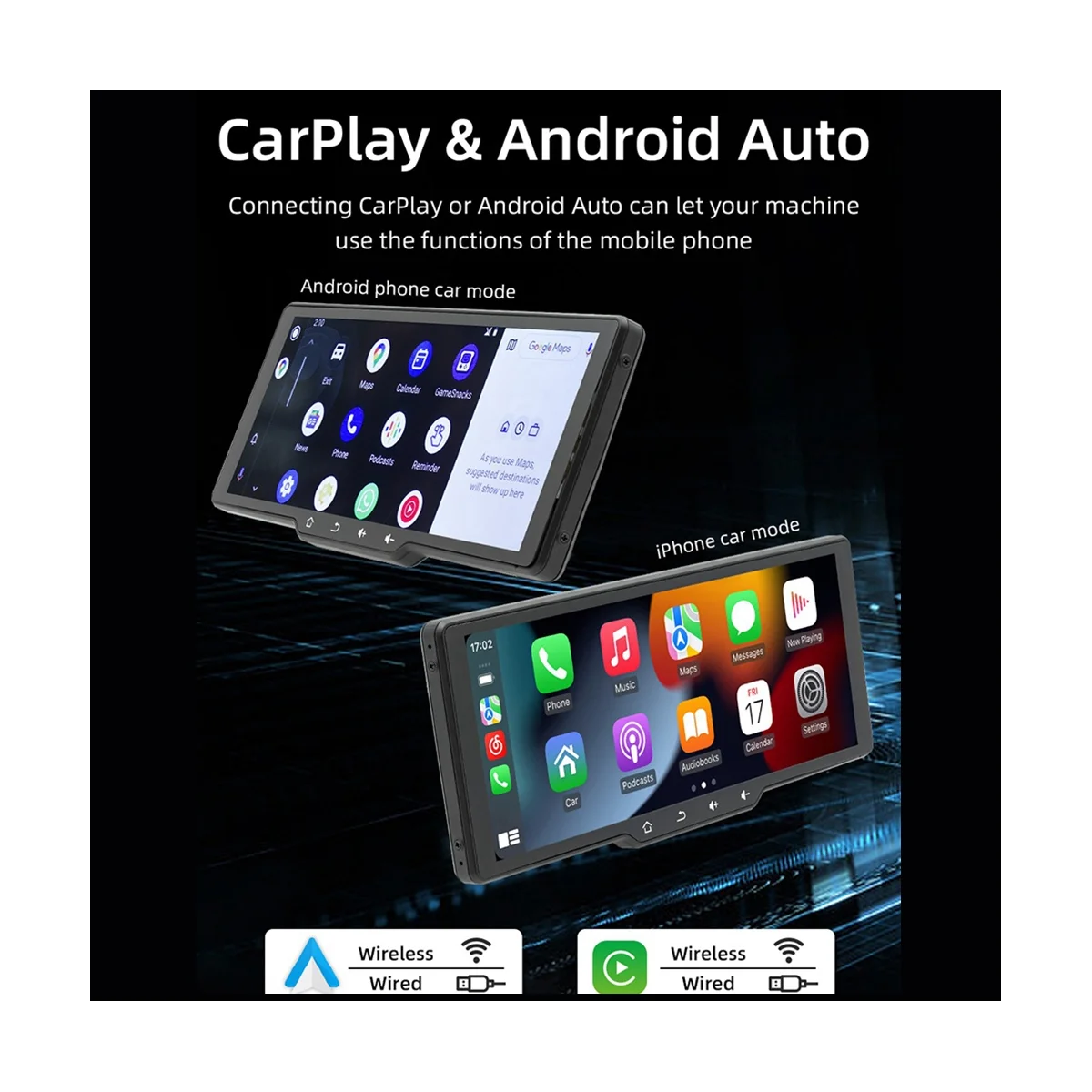 10.26Inch Car Touch Screen with Button Wireless CarPlay Android Auto Car Portable Radio Bluetooth MP5 the Host