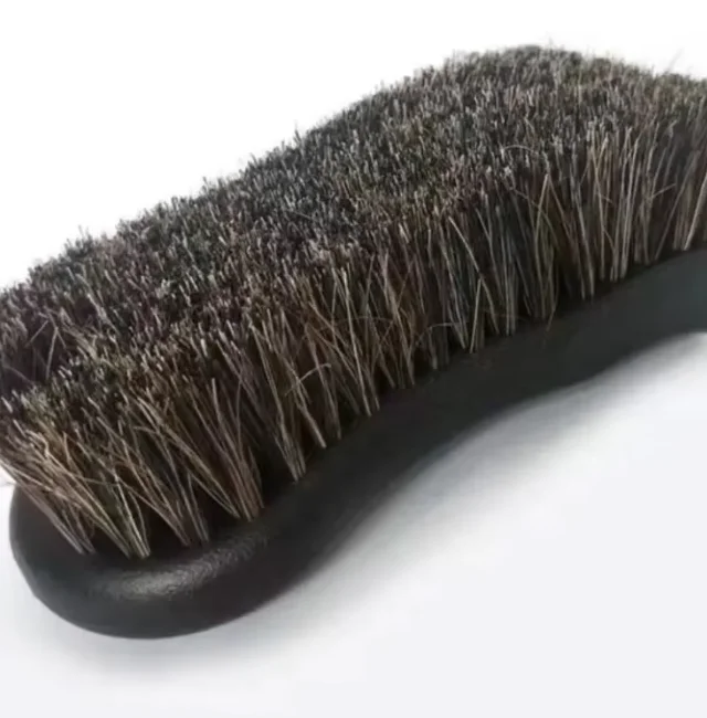 Genuine Horsehair Leather Cleaning Brush for Car Interior Detailing - Efficient Car Cleaning And Washing Tool