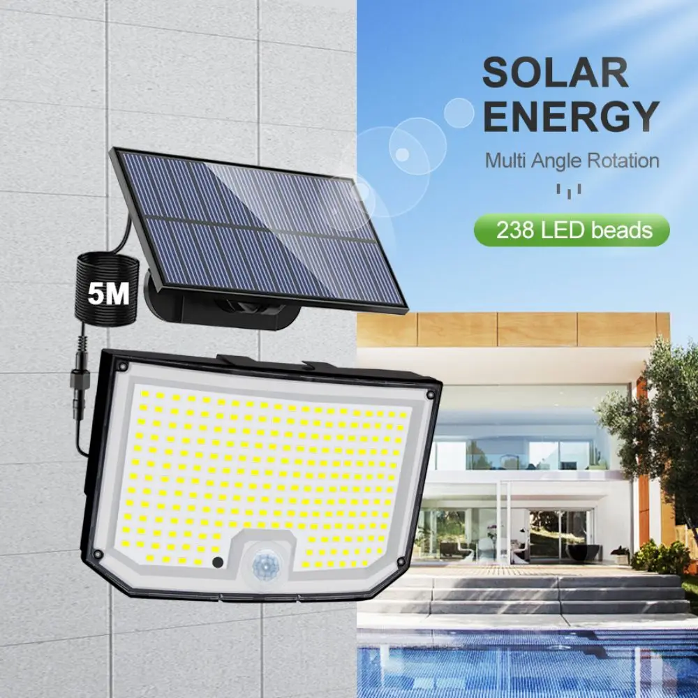 200/238 LED Solar lights motion sensor outdoor waterproof security lights Super Bright spotlight wall lamp for Garden Garage