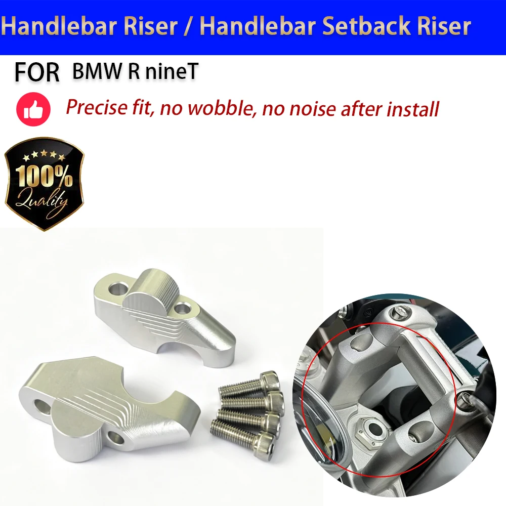 For BMW R nineT Pure Scrambler Urban GS Handlebar Riser Pullback 25mm 23mm CNC Aluminum Motorcycle Parts