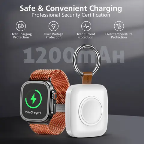 Magnetic Wireless Fast Charger for Apple Watch Series S9 8 7 6 5 4 3 2 1 SE Type C Magnetic Wireless Charging for iwatch Series