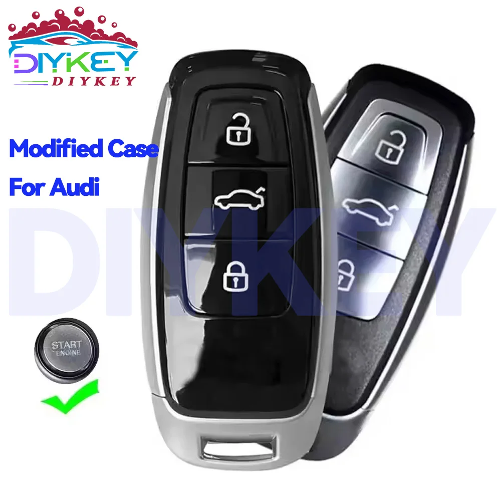 

Модифицированный модернизированный DIYKEY для Audi A1 A3 A4 A6 A8 Q2 Q3 Q5 Q7 R3 RS3 RS5 S1 TT 3-кнопочный смарт-брелок с дистанционным управлением