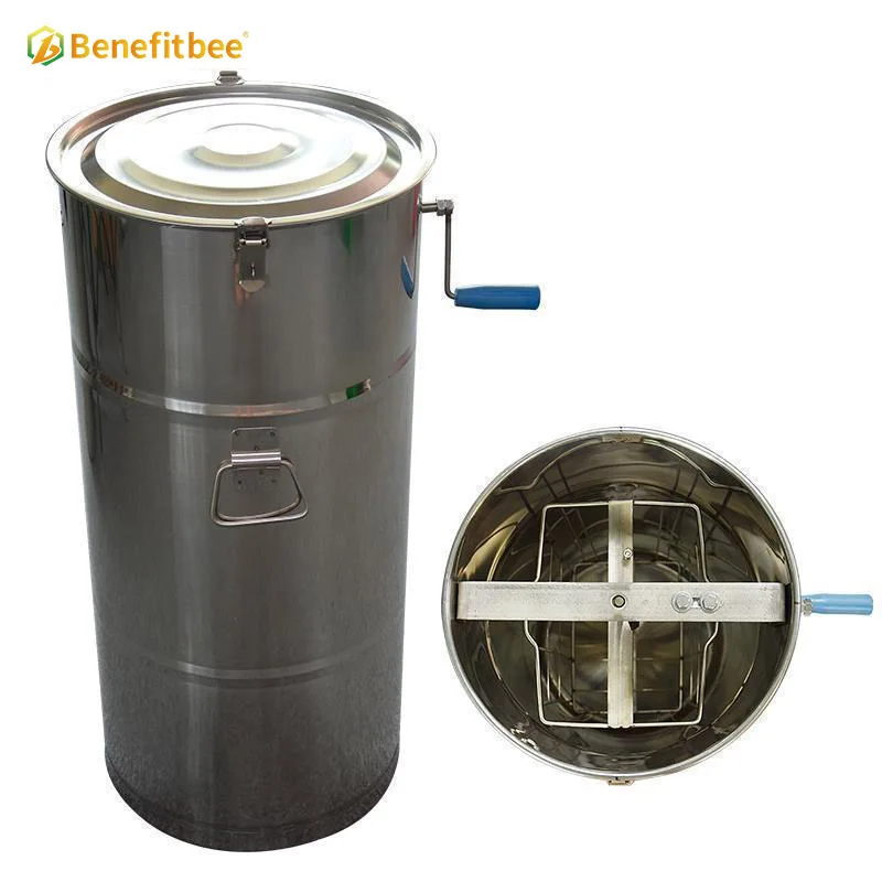 

Beekeeping Equipment 2 Frame Stainless Steel Honeycomb Manual Honey Extractor