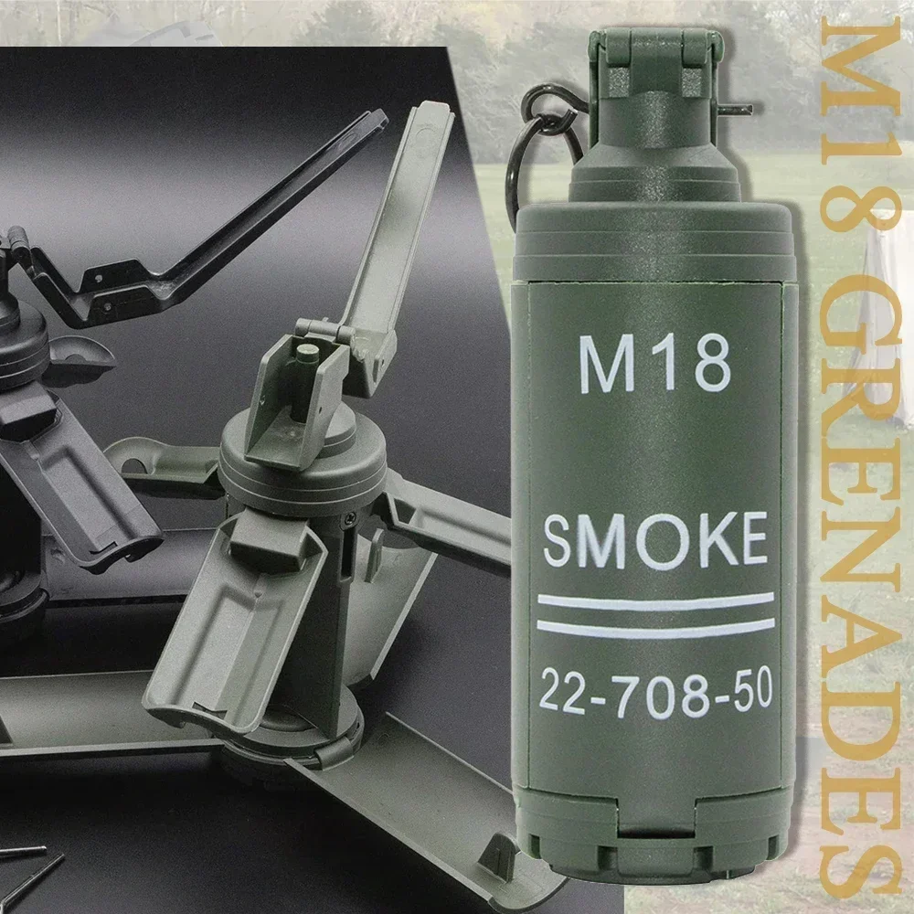 โมเดลระเบิดมือจำลอง M18 CS สำหรับยิงลูกเพ้นท์บอล น้ำเจล และสีพ่น ใช้ซ้ำได้ สำหรับกีฬากลางแจ้ง