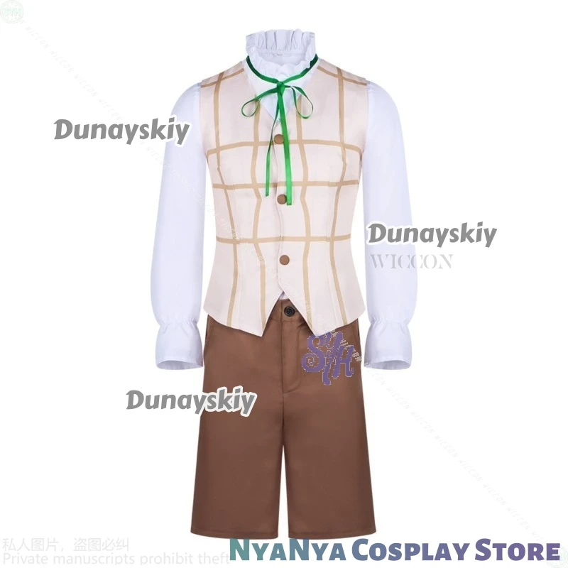 Makoto Kuonji ssiConew Anime Stume Kawaii DK Chaleco a cuadros gótico Corbata verde Pantalones cortos grises DK Uniforme escolar Halloween Navidad