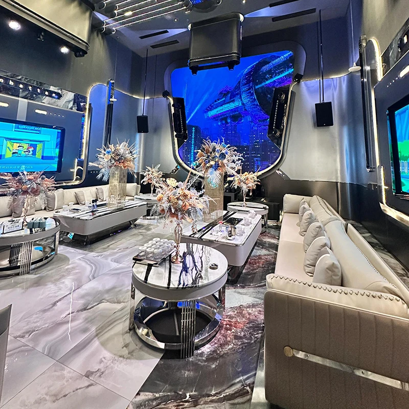 Home Bar Lounge - Bar Furniture Sets,Commercial Genuine Leather Night