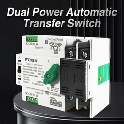 2P/3P/4P/ATS 110V 220V PC Dual Power Automatic Transfer Switch 63A 100A Household Power Transfer Switch 50/60Hz