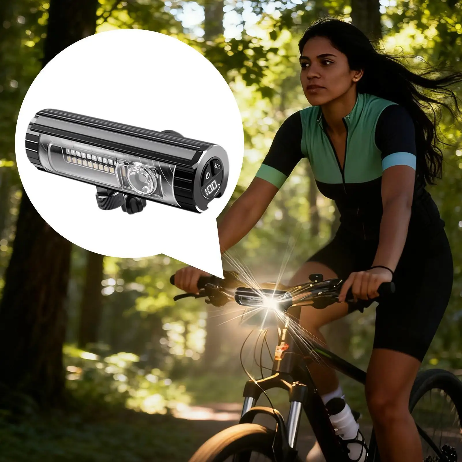 

Велосипедная фара с магнитной передней частью, ультра яркая велосипедная лампа типа C, перезаряжаемая фара для горной дороги, ночной езды, рыбалки