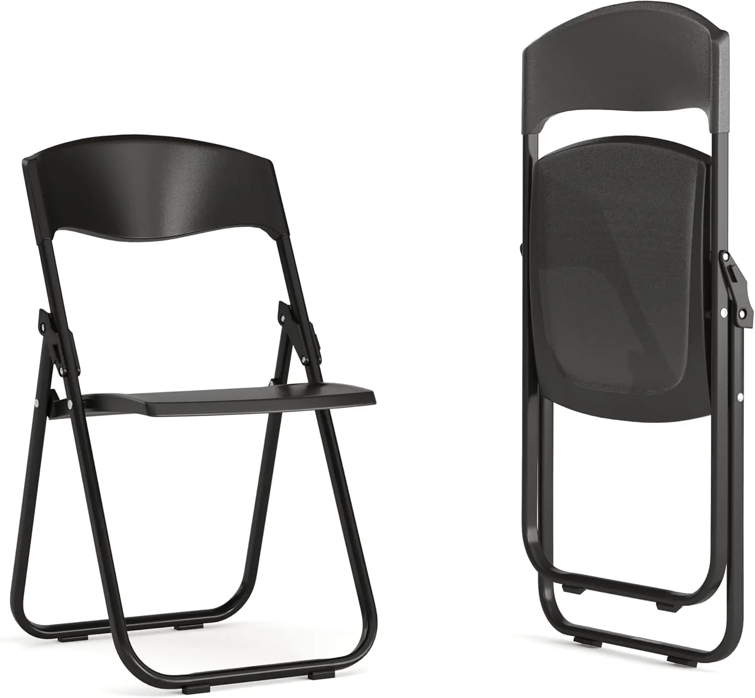 

Heavy Duty Plastic Folding Chair Set of 2, 500 lb Capacity with Ganging Brackets for Events