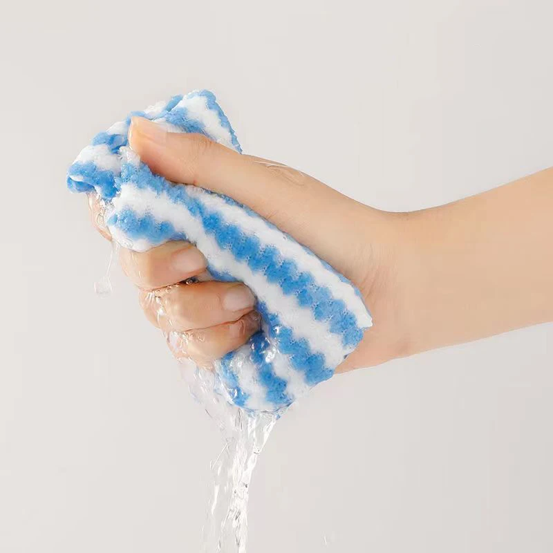 1/10Pcs Coral Fleece Dishcloths Thickened Absorbent Drying Cloth Kitchen Not Stick Oil Cleaning Rags Household Cleaning Towels