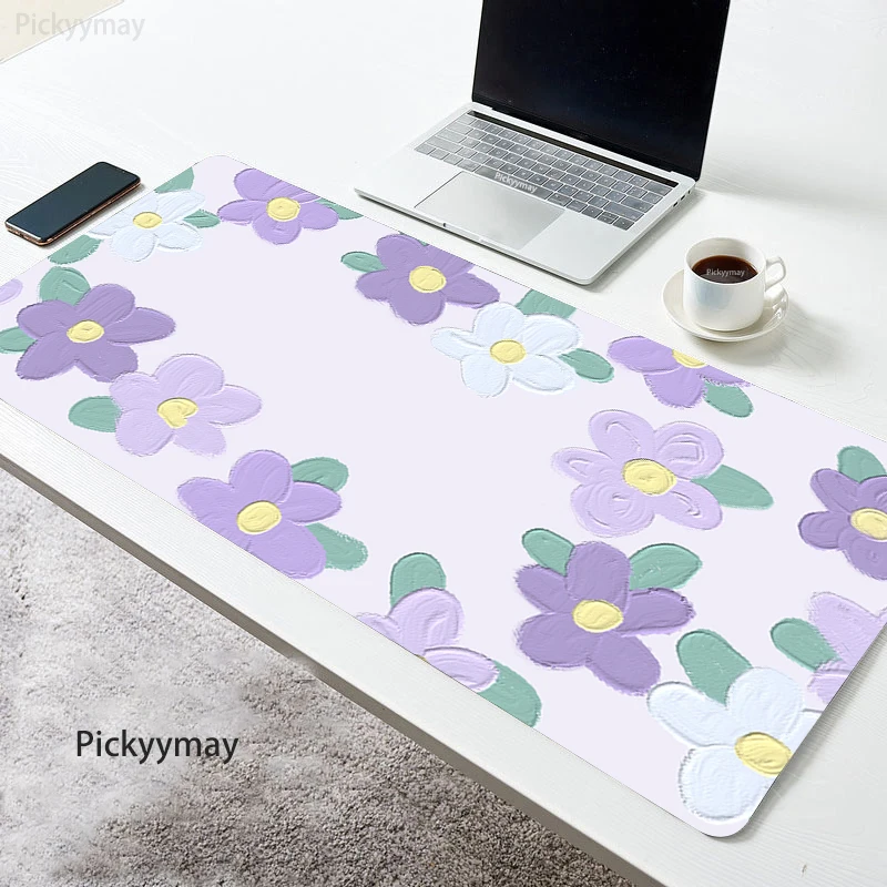 Kawaii Mousepad Computer Mouse Pad PC Mat Cute Keyboard Rugs Flower Mause Desk Office Carpet Table Mausepad Accessories Gifts