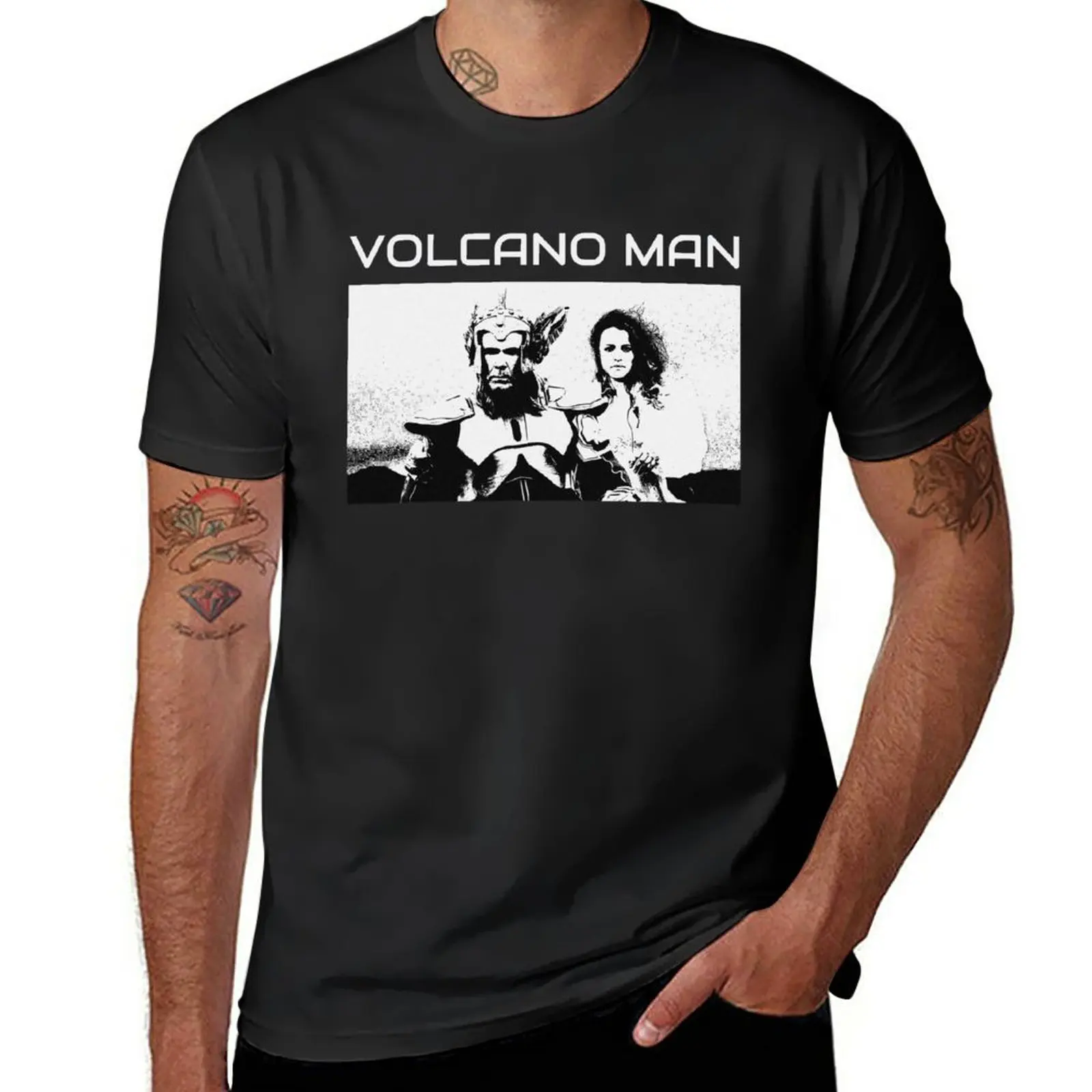 New Volcano man T-Shirt custom t shirts plain t-shirt Blouse black t shirts T-shirt men