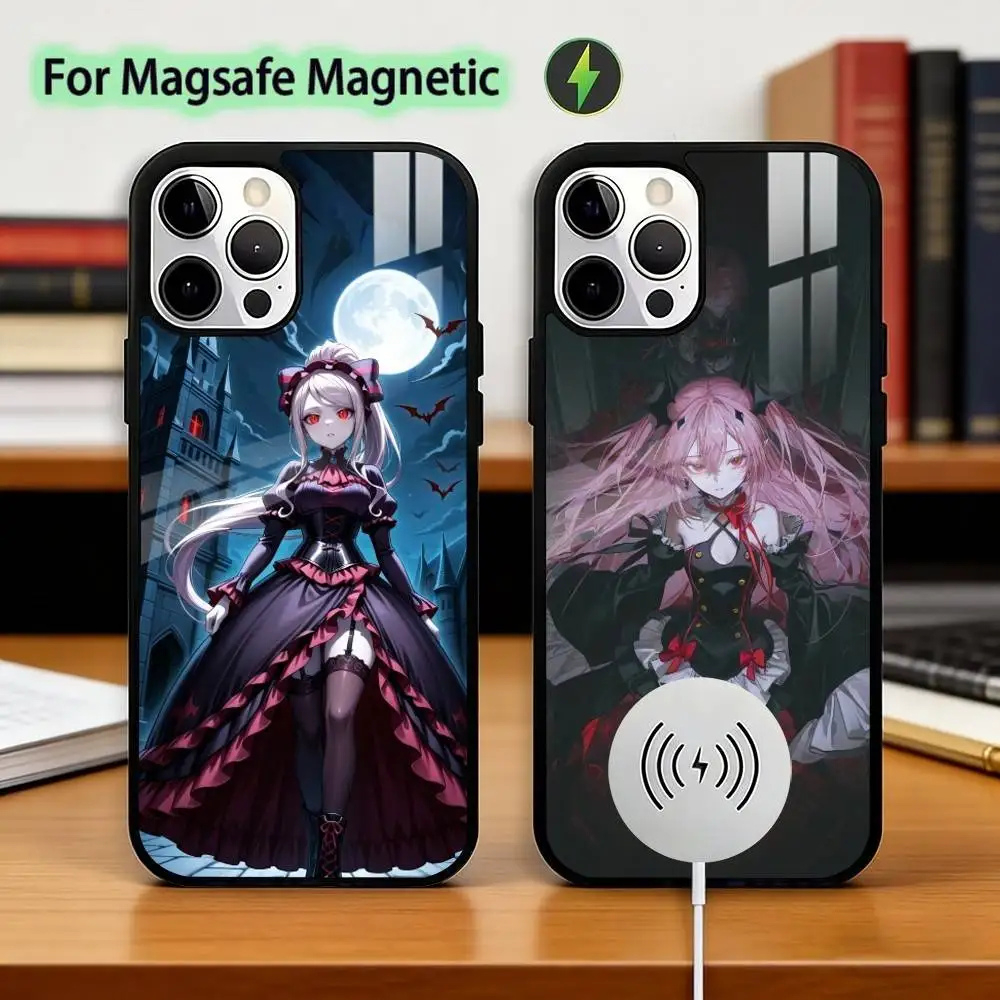 

A-Anime O-Overlord Phone Case For iPhone17,16,15,14,13,12,11 Plus,Pro Magnetic For Magsafe Wireless Charging