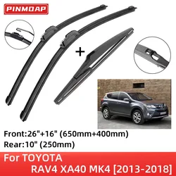 Für TOYOTA RAV4 XA40 MK4 2013-2018 Vorne Hinten Wischer Klingen Pinsel Cutter Zubehör J Haken 2013 2014 2015 2016 2017 2018