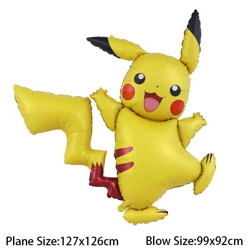 بالون بوكيمون كارتوني للأطفال لتزيين حفلات أعياد الميلاد السعيدة بيكاتشو أنيمي الشكل بالونات لوازم الحفلات الكرتونية ألعاب الأطفال