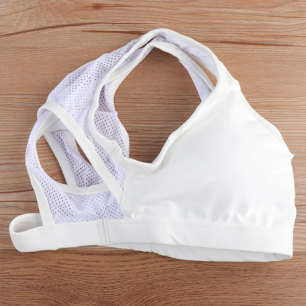 Reversible Racerback Wireless Sports Bra for Medium-Impact Activities Breathable Quick-Dry Yoga Fitness Running Gym Workout
