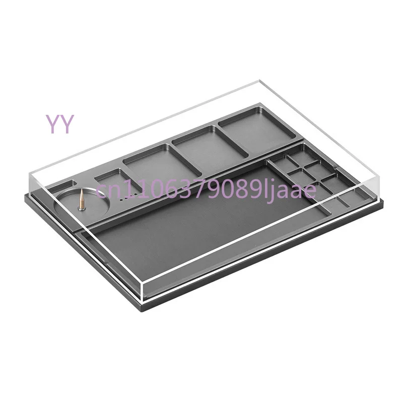 Watch Repair Parts Box - With Acrylic Dust Cover, For Storing Watch Movements & Phone Repair Components