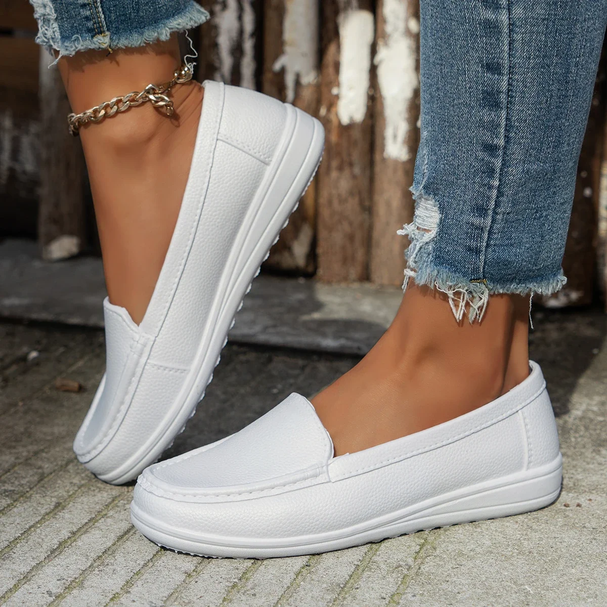 Summer Wedge Heel White Nurse Shoes Women Soft Sole Fashion Casual Comfortable Non-slip Flat Sports Shoes Women