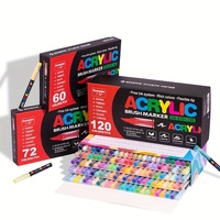 12/24/36/48/60/72/120/168 Colors Art Markers, Soft Tip resistant Acrylic Markers for Stone, Glass, Ceramic, Easter Eggs, Metal
