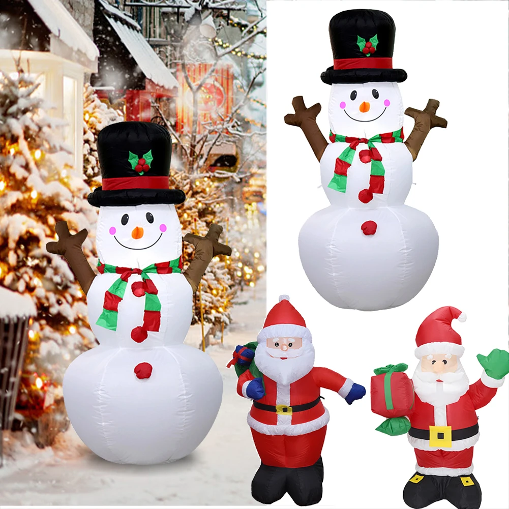 

Inflatable Snowman Toy with LED Light Twig Snowman Ornament for Xmas Garden Party Decor