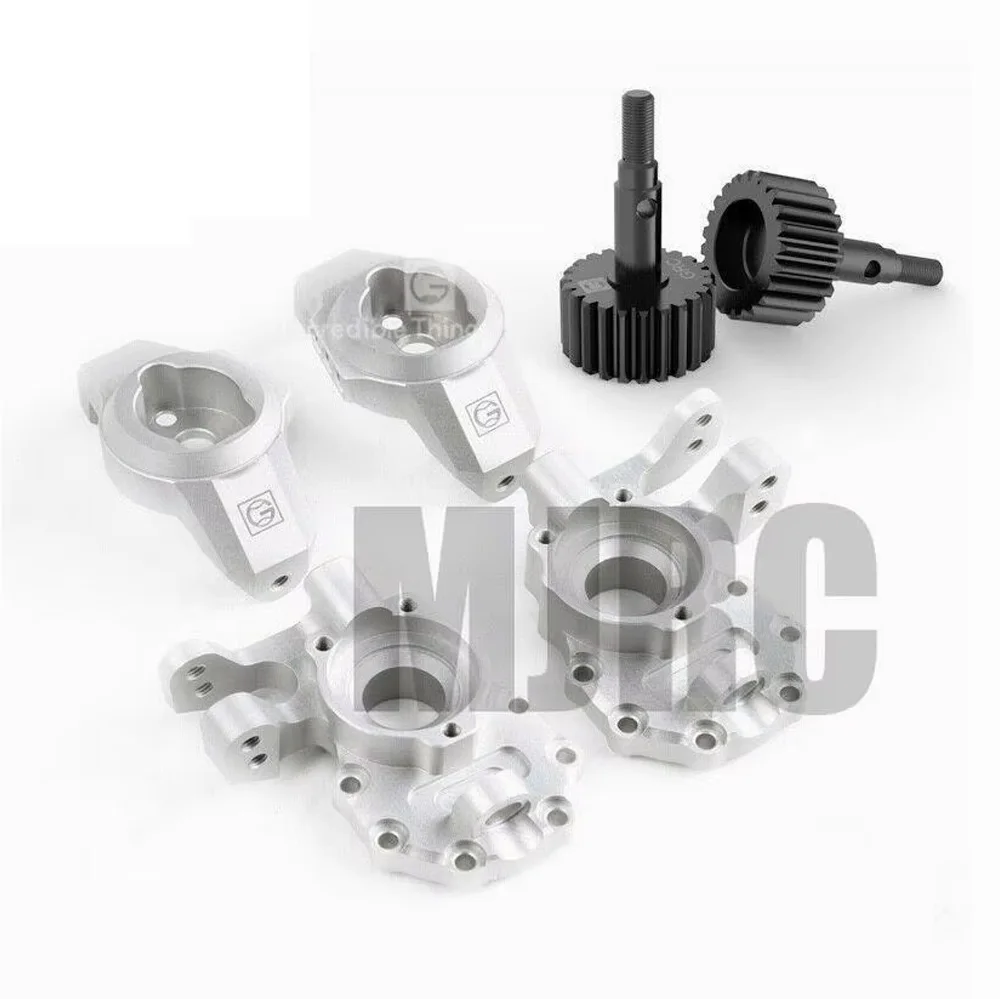 GRC G2 Aluminum Ackermann Steering Caster Blocks & Portal Drive Inner Housing for TRX4 Front Axle Upgrade Option Parts #GAX0032G