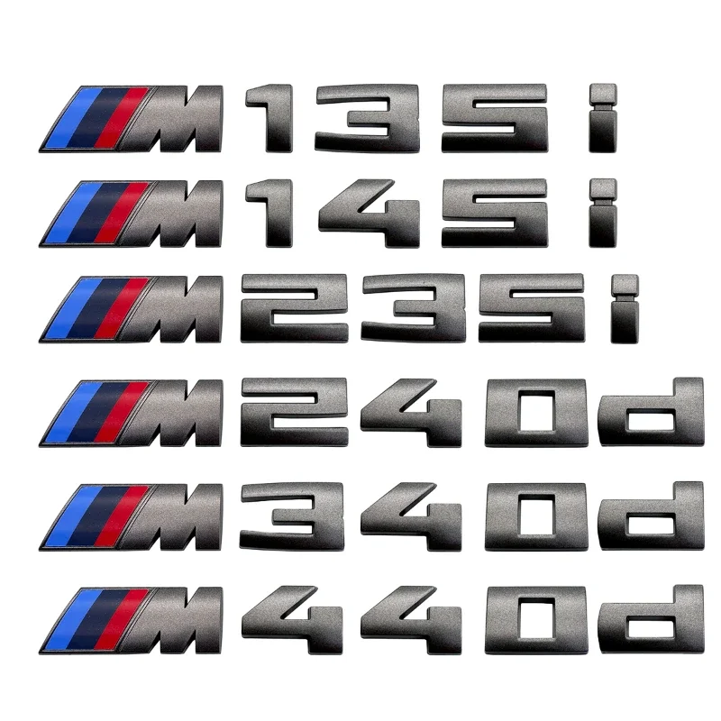 For BMW M 5.5cm Sticker M135I M240D M340I M550D M440D M135D M760LI M140D Modified Digital Displacement Standard ABS Rear Logo