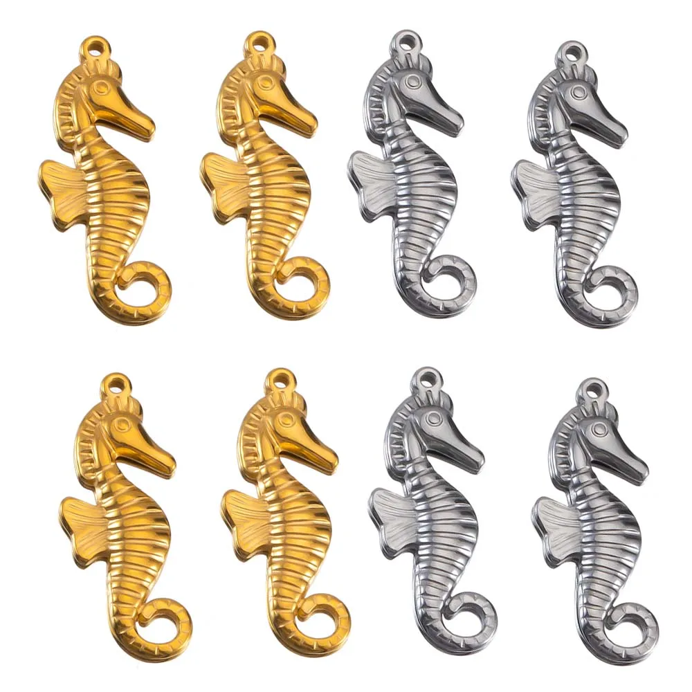 스테인리스 스틸 소라 쉘 별 귀걸이 펜던트, 해변 목걸이, DIY 주얼리 만들기, 도매 공급, 바다 말 매력, 5 개