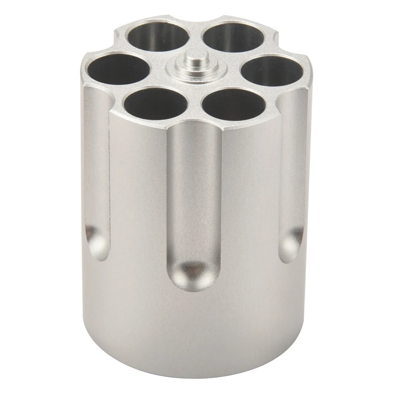 

Cylinder Pen Holder Revolver Pen Holder With 6 Slots Pen Pencil Holder Cylinder Design Heavy Duty Non-Slip Aluminum Office Creat