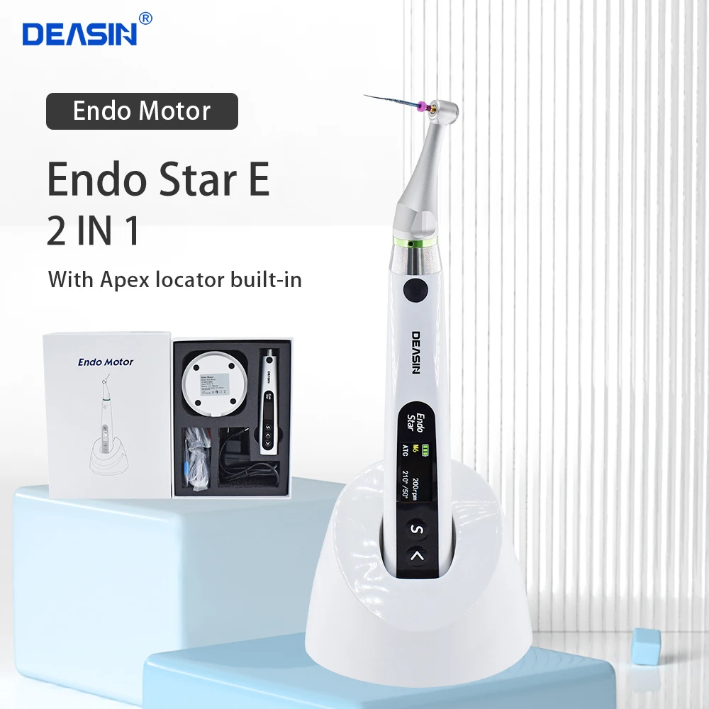 High Accuracy 2 in 1 Dentals wireless Endo Motor With Built-in Apex Locator And 6:1 Mini Head Contra Angle    Dentals Equipment