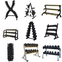 Wholesale muti functional gym fitness equipment barbell rack single tier dumbbell rack stand holder weight tree plate rack