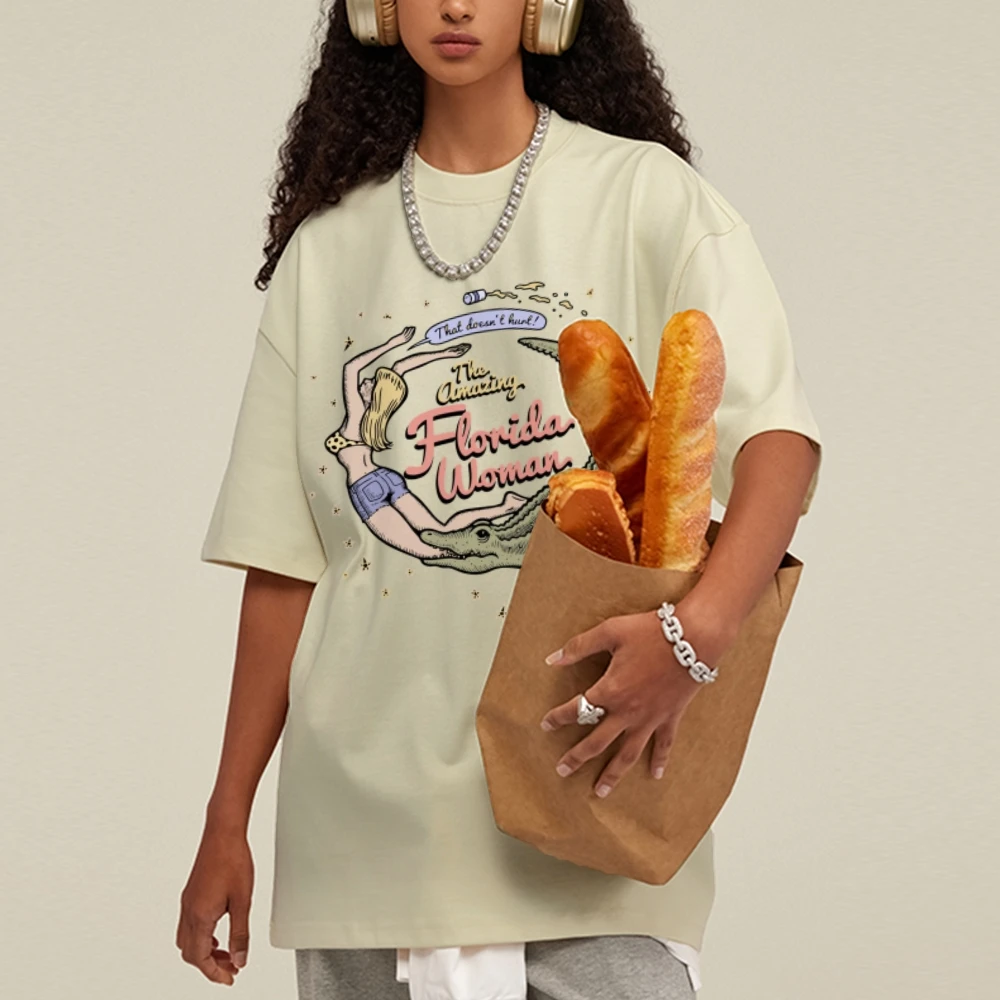 Florida Women T-Shirt Vintage Unisex Washed T-Shirt Retro Women Clothing y2k T-Shirt 90s Shirt Streetwear Shirt
