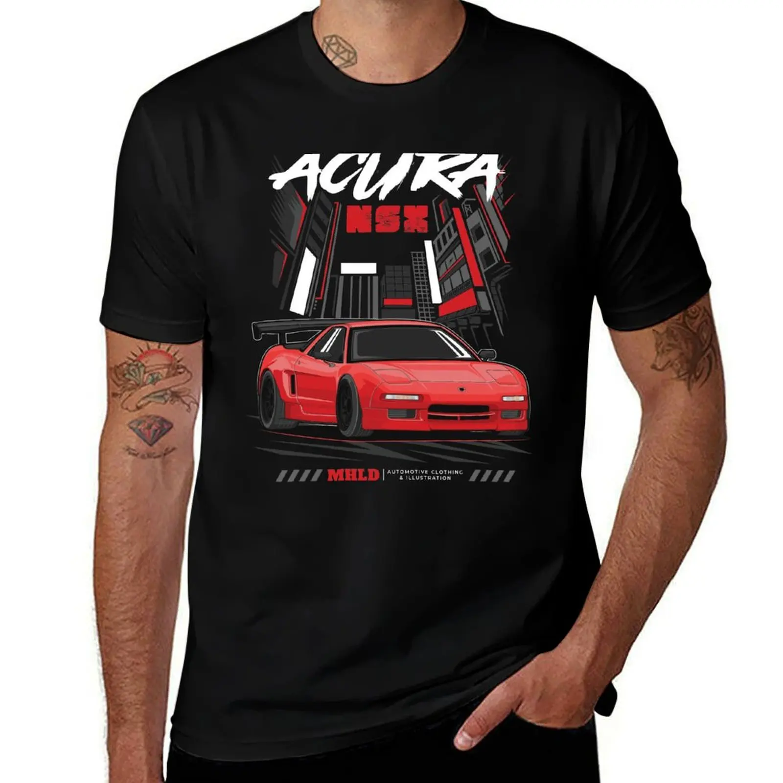 Honda Acura NSX Sport Car Illustration T-Shirt valentines boutique clothes kawaii clothes luxury designer compression shirt men