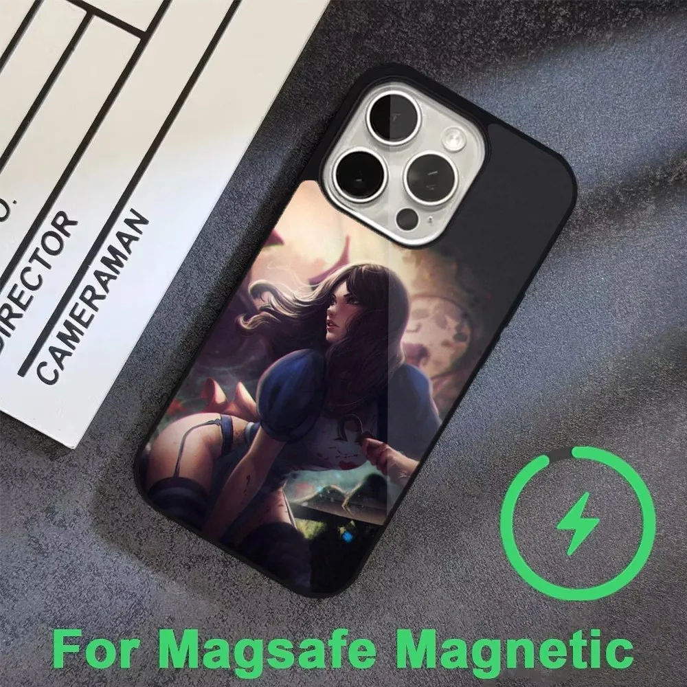 Alice M-Madness R-Returns-s Phone Case  For iPhone 16,15,14,13,12,11,Pro,Max,Plus,Mini, Magsafe,Magnetic Wireless Charging Case