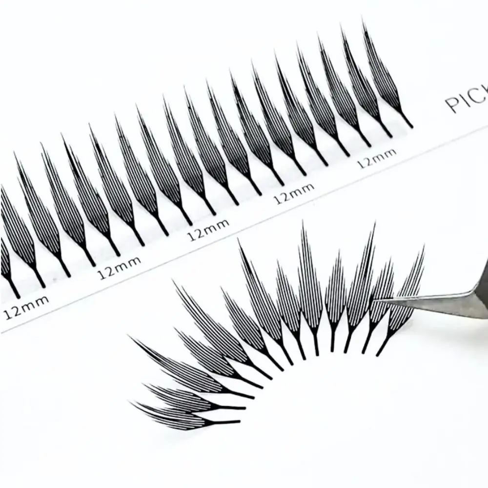 Nieuwe 12 Rijen Cluster Wimpers Kit Enkele Cluster C/D Krul Valse Wimpers Comic Spits Nertsen Wimpers Extensions oogmake-up Tools