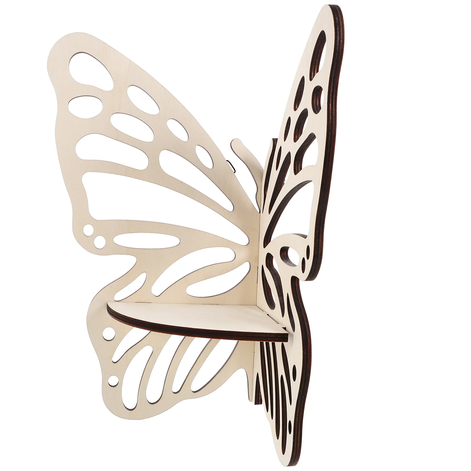 

Wooden Butterfly Decorative Display Stand Wall Storage Crystal Stone Shelf Rack Hanging Wall Shelf Rack Bohemian Style