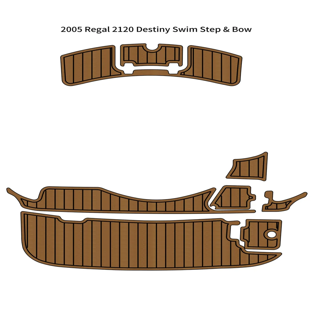 2005 Re-gal 2120 Destiny Swim Platform Bow Pad Boat EVA Foam Teak Deck Floor Mat